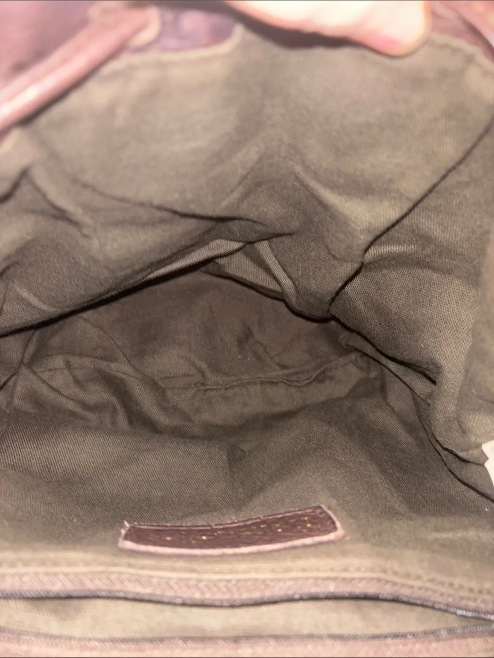 Tignanello Dark Brown Pebbled Leather Backpack